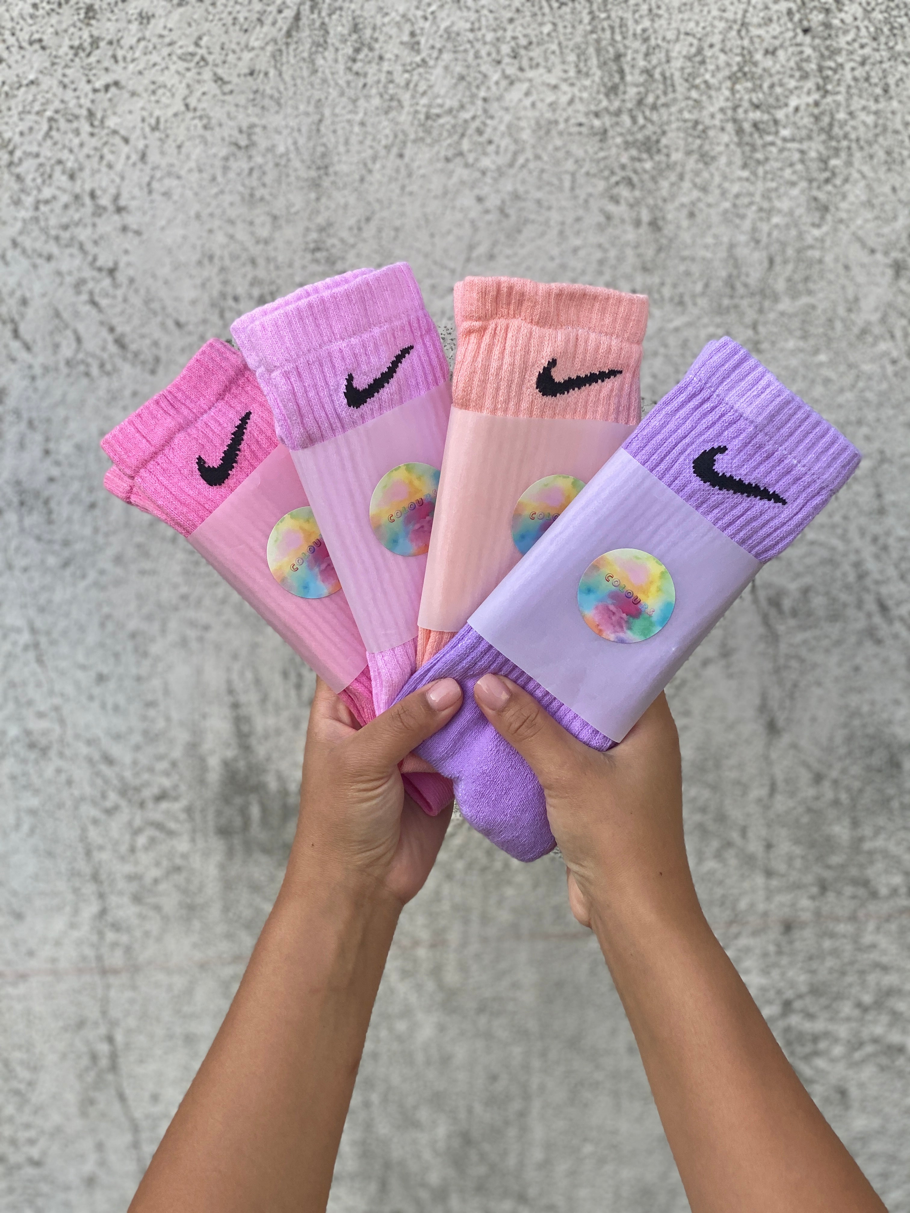 pastel tie dye nike socks