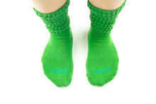 Load image into Gallery viewer, Lime Green Stay Cozy Slouch Socks
