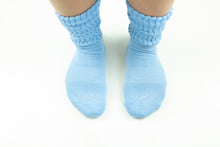 Load image into Gallery viewer, Baby Blue Stay Cozy Slouch Socks

