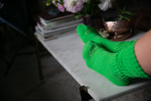 Load image into Gallery viewer, Lime Green Stay Cozy Slouch Socks

