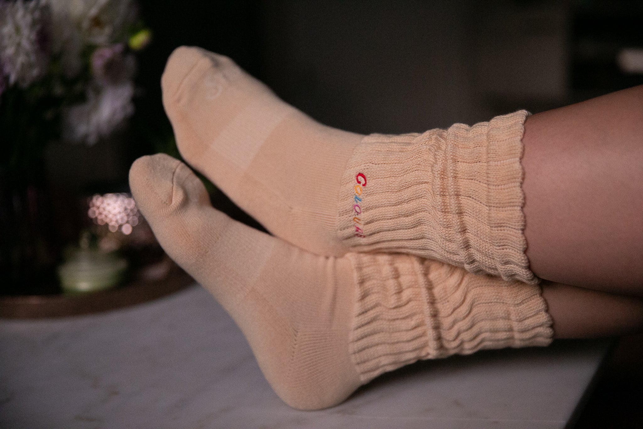 Butterscotch Stay Cozy Slouch Socks