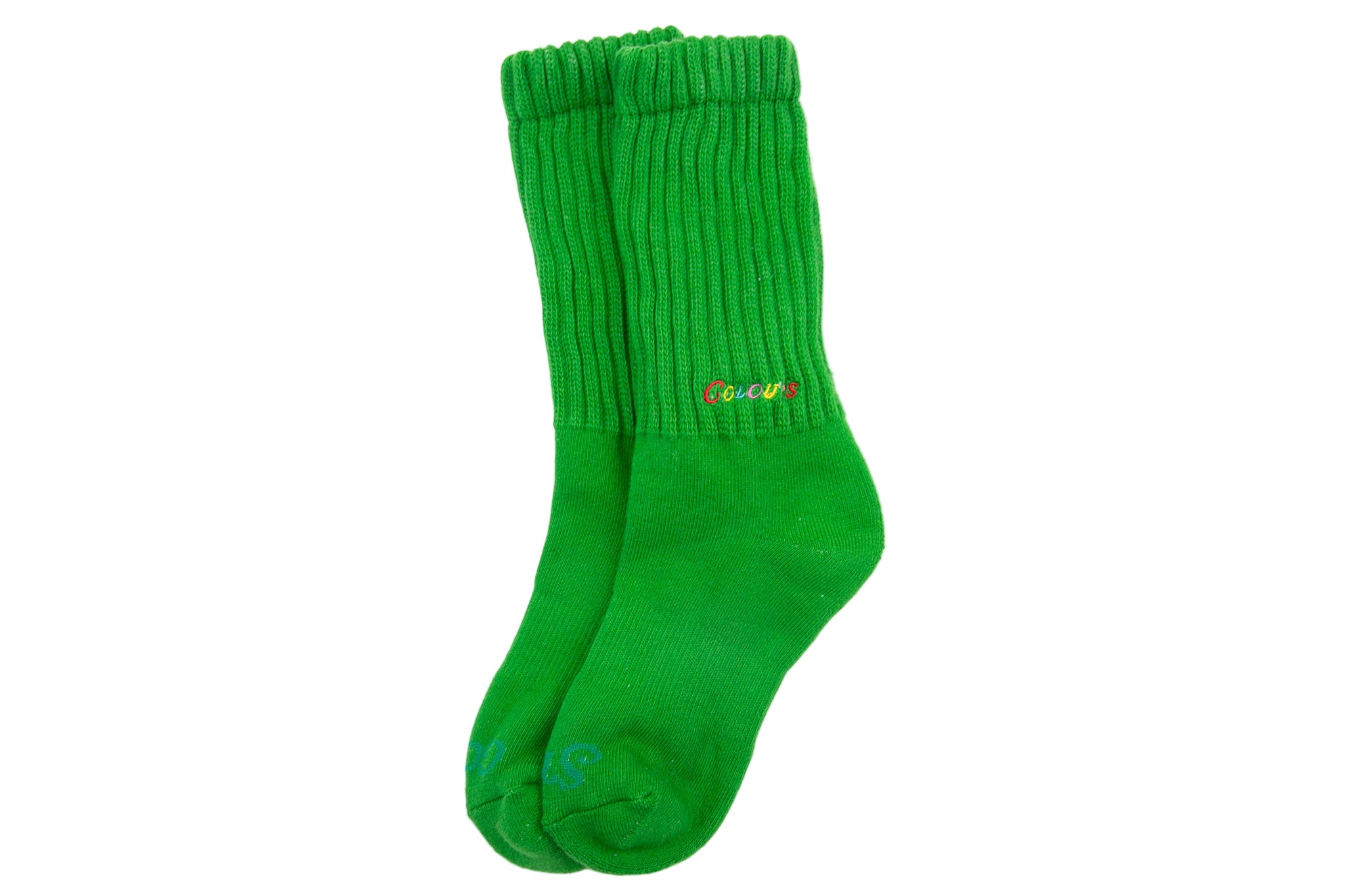 Pine Green Stay Cozy Slouch Socks