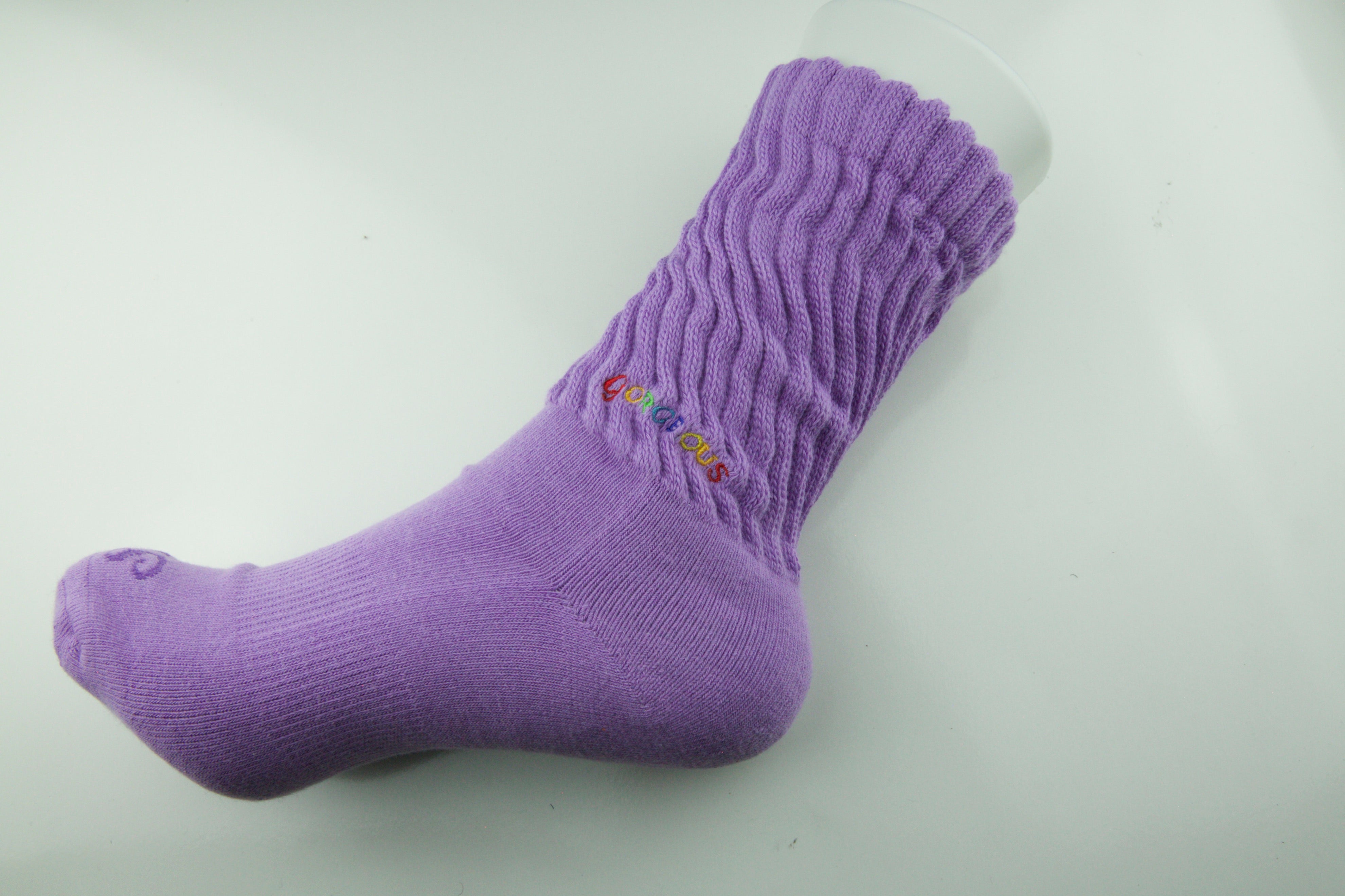 Lavender Stay Cozy Slouch Socks