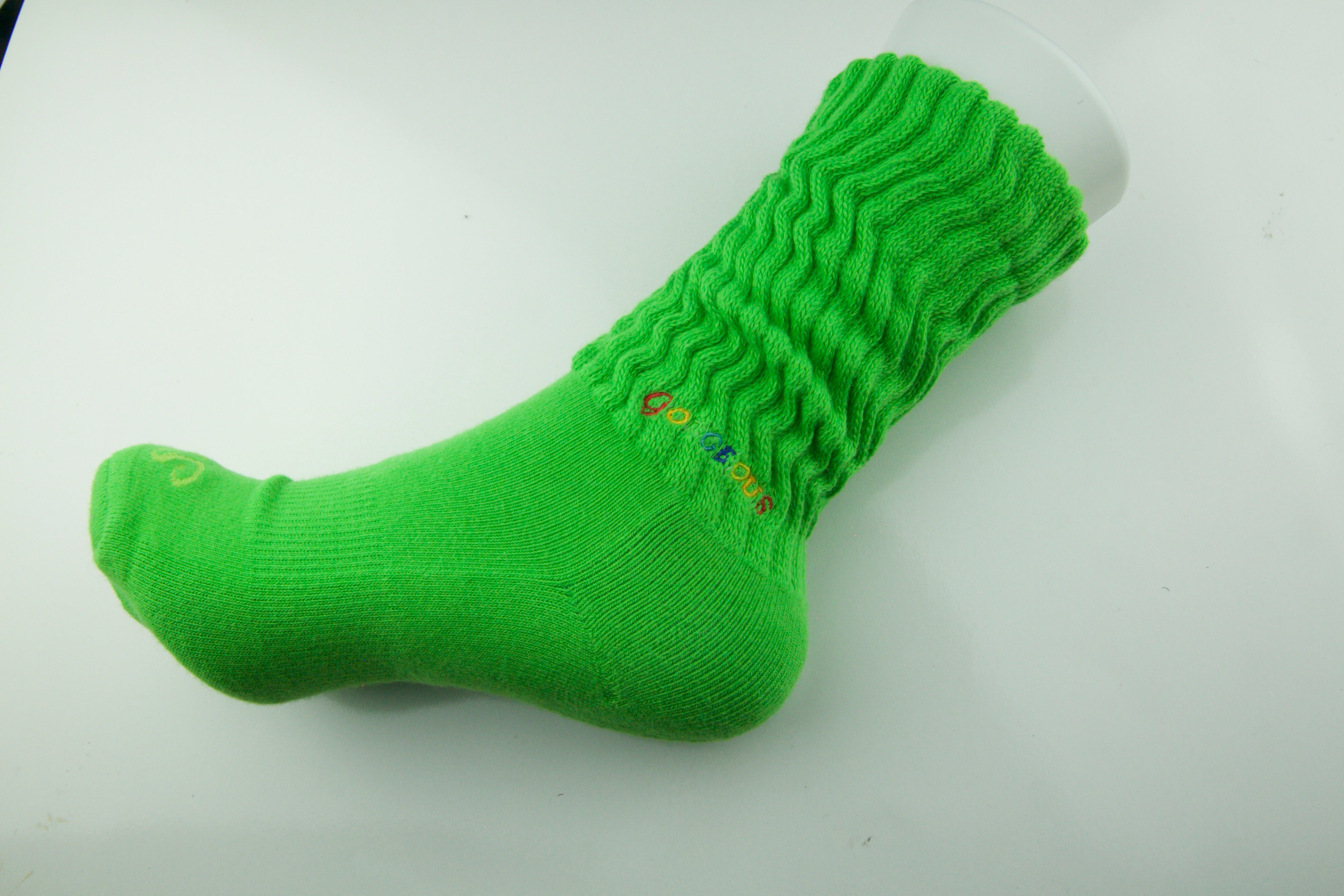 Lime Green Stay Cozy Slouch Socks