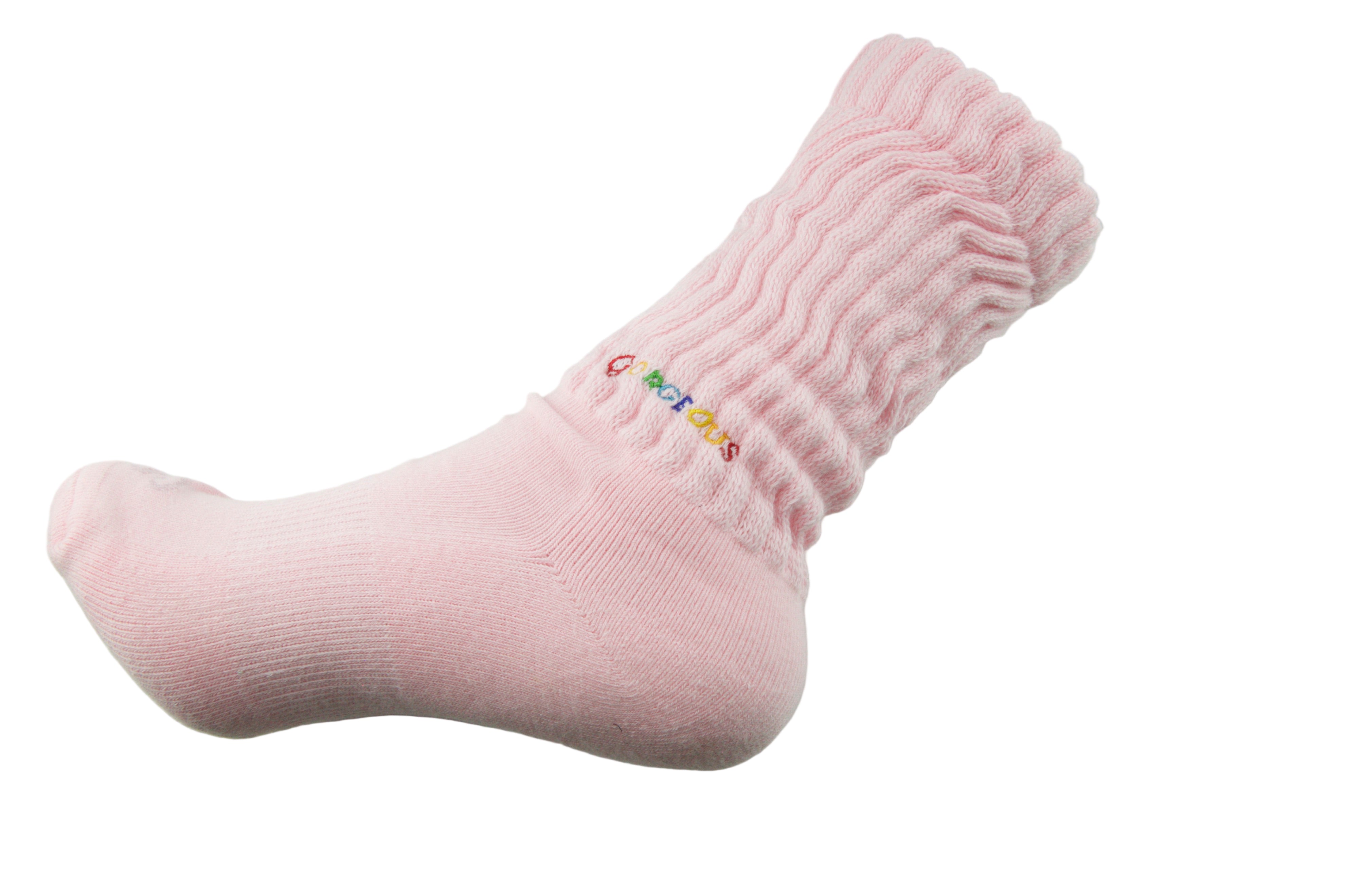 Pink Pastel Stay Cozy Slouch Socks