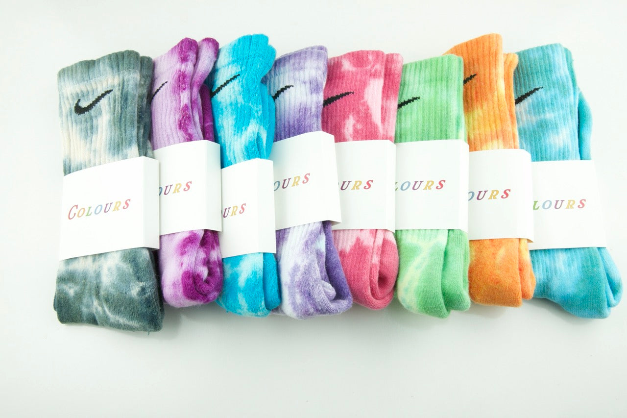 men tie dye nike socks