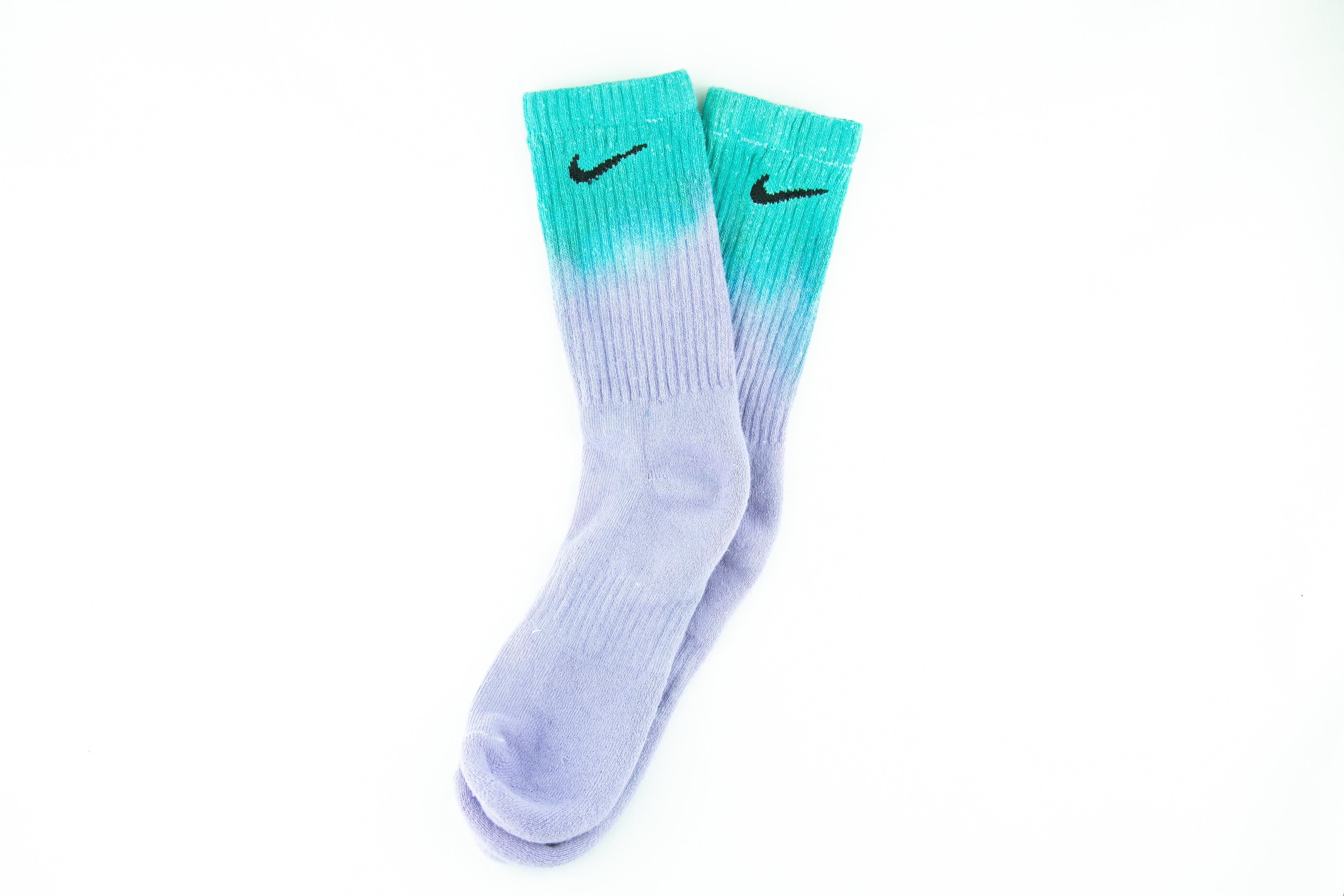 Emerald Double Dip Dye Socks