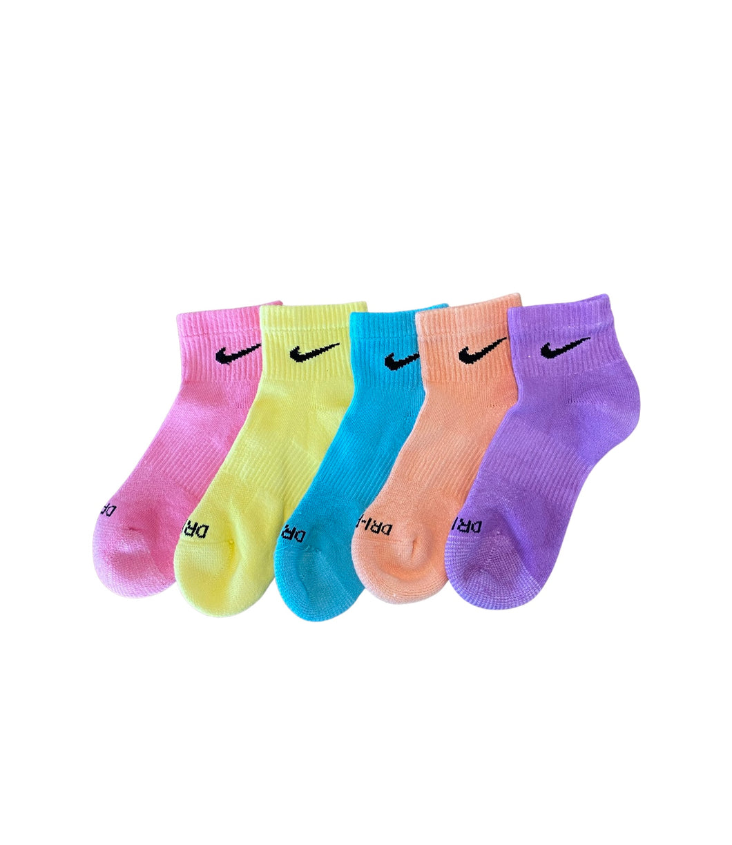 Pastel Patina Dye Ankle Socks