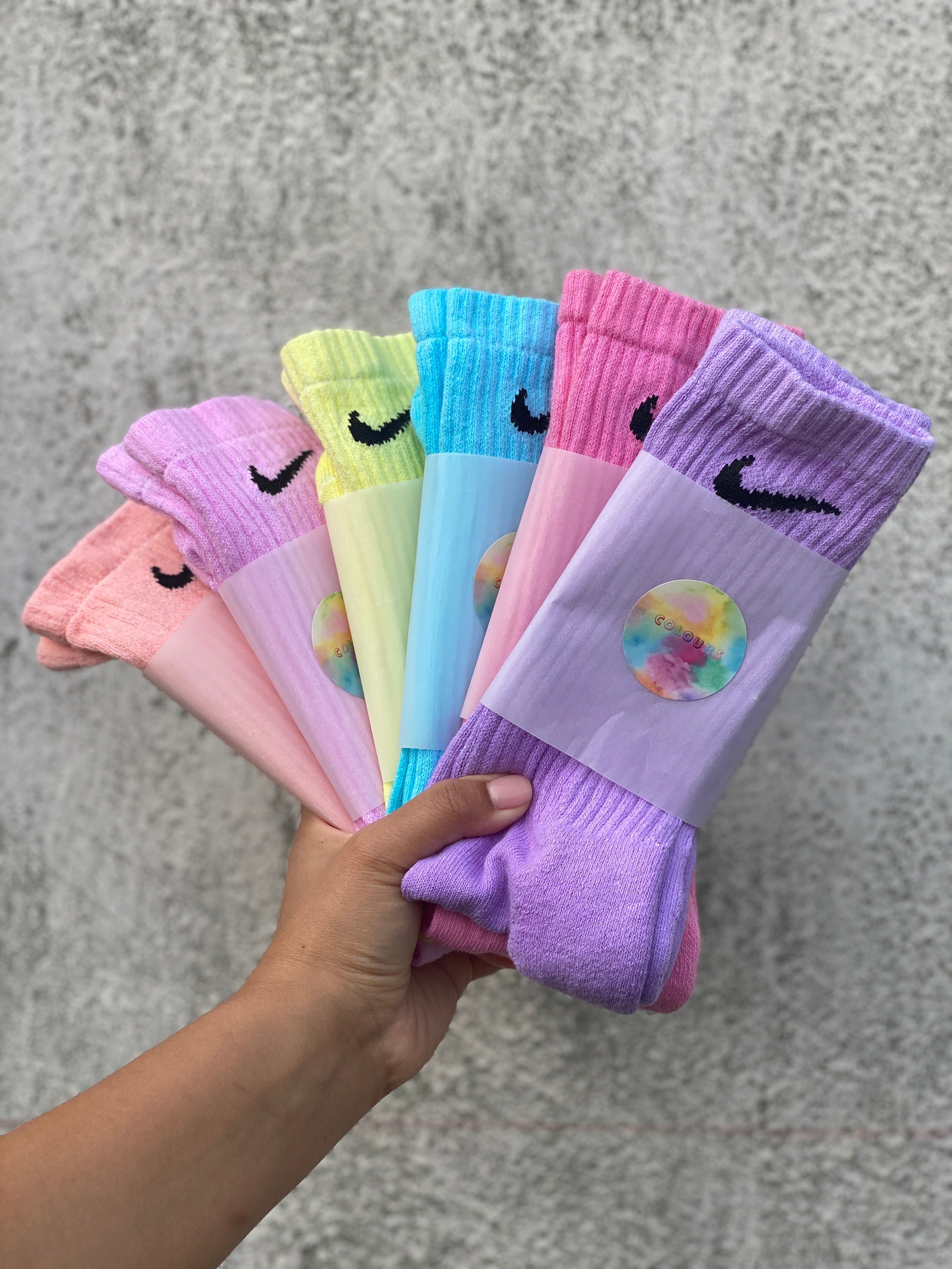 Chaussettes Nike Pastel teintes à la main / Nike dyed Socks