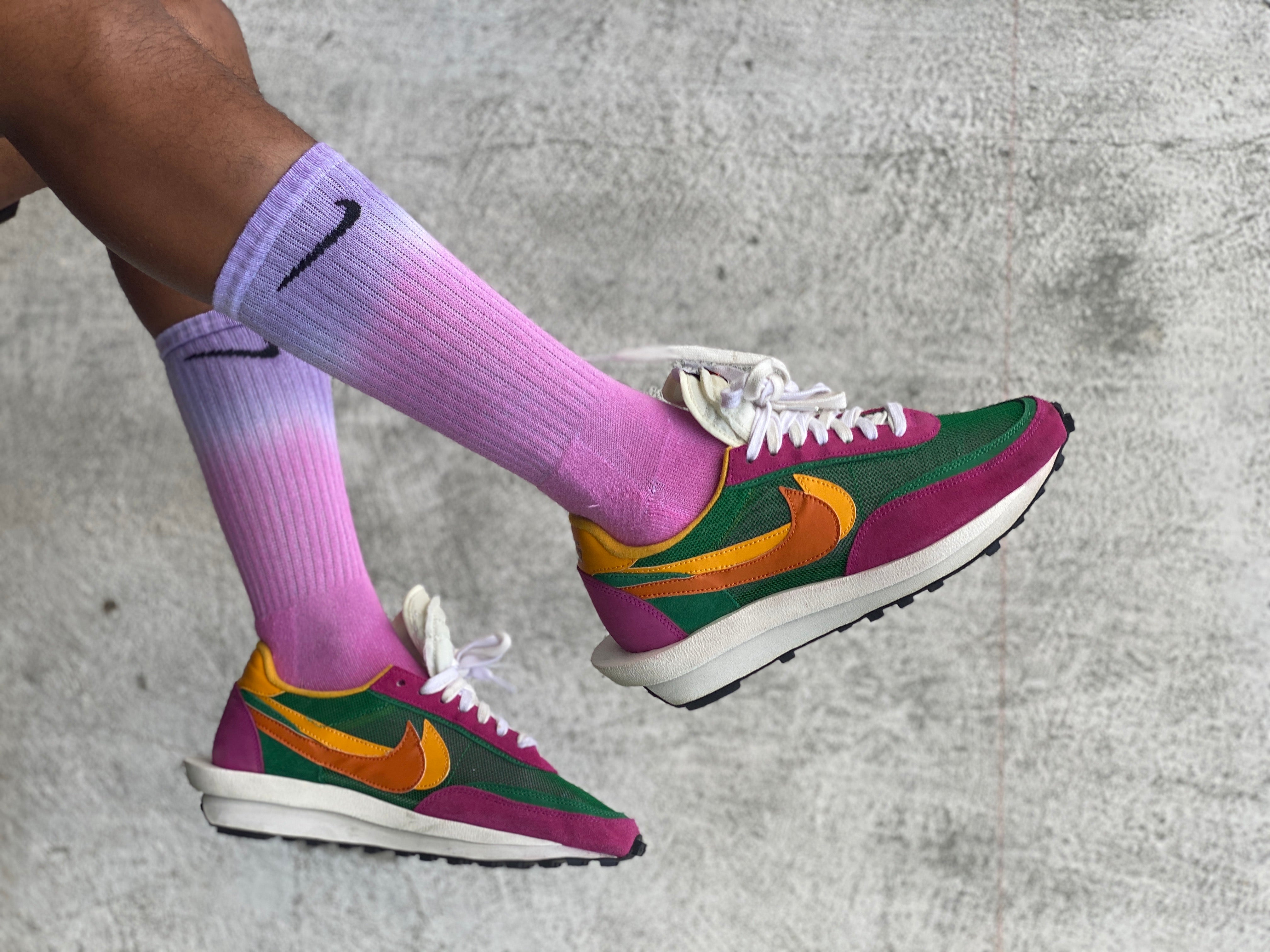 Lavender Rose Double Dip Dye Socks